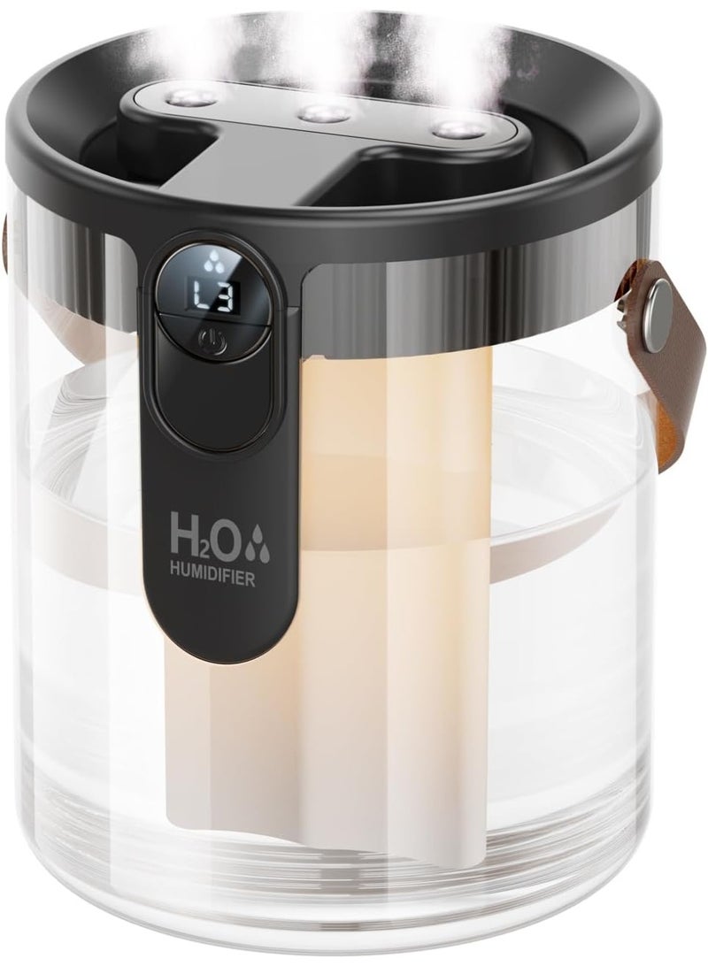 Bukela Rechargeable Portable Top Fill Humidifier, Smart Humidifiers for Bedroom, Night Light, 1.4L Cool Mist Humidifier for Office Home Plant Baby, 3-Speed Mist Control, Quiet, Auto Shut-Off - Image 1